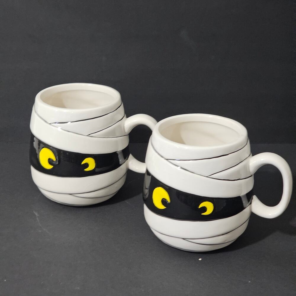 Harry And David Mummy Mugs 24 oz Lot of 2 Halloween